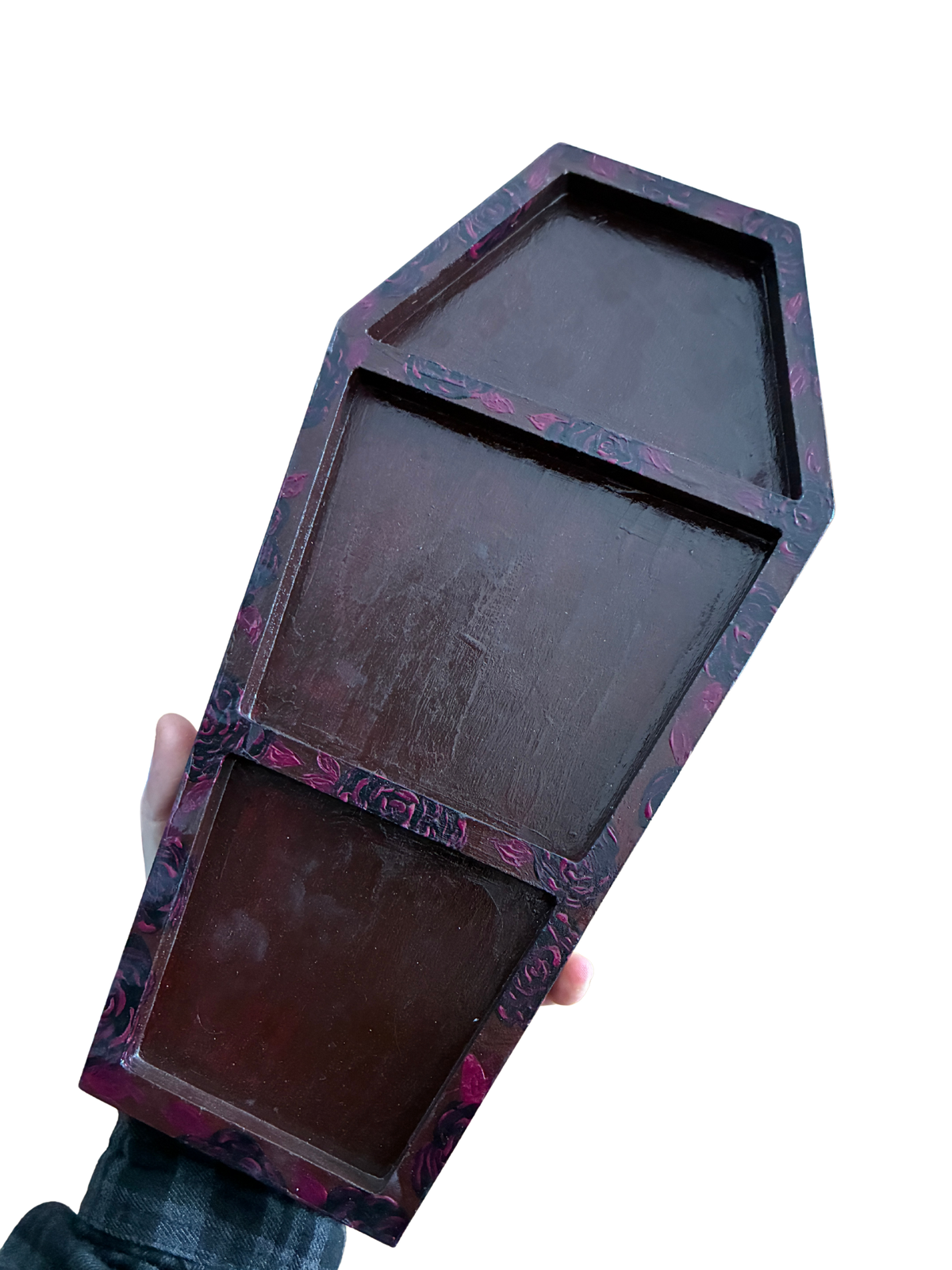 Dark Rose Coffin Tray