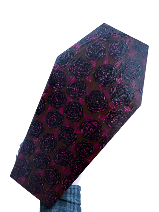 Dark Rose Coffin Tray