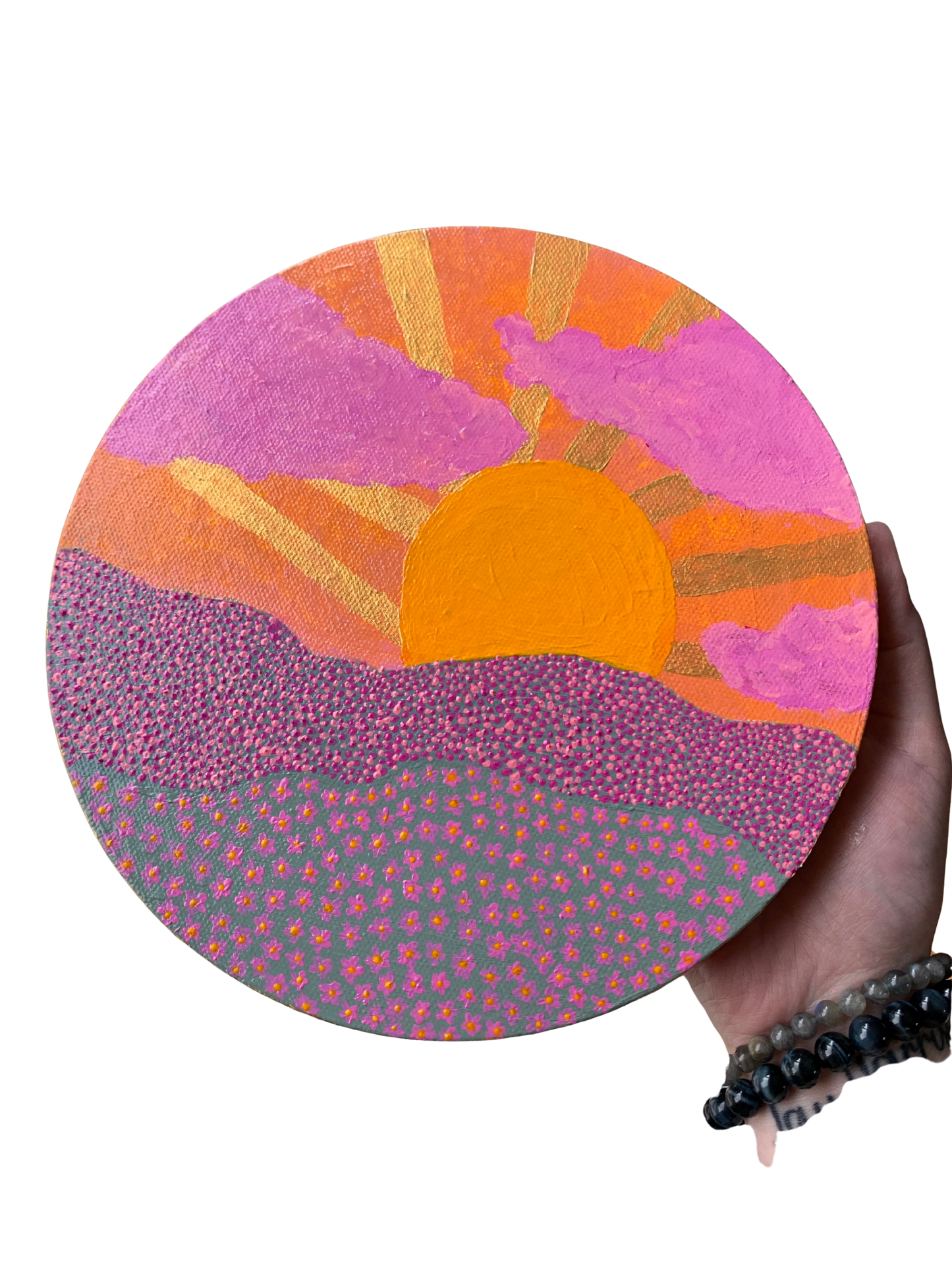 Pink Sunset Painting