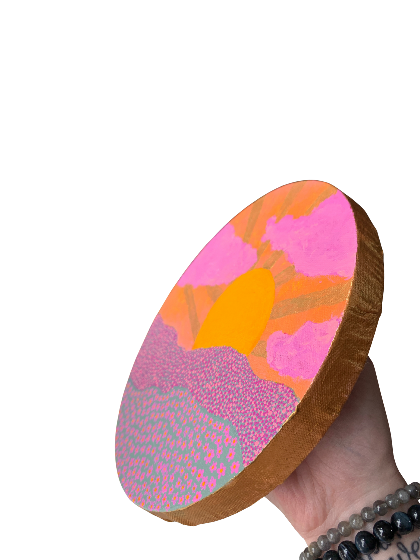 Pink Sunset Painting