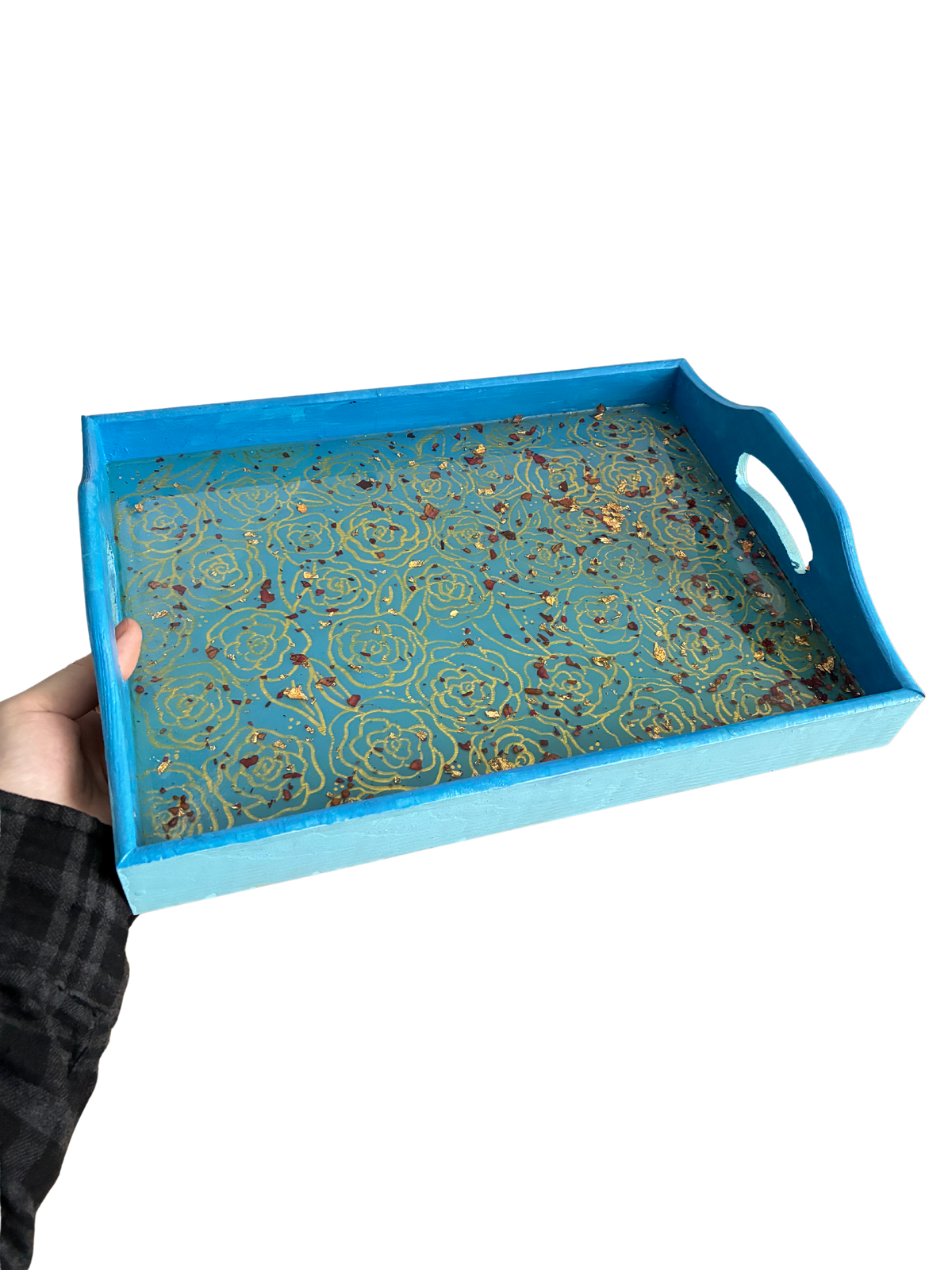 Blue Rose Tray